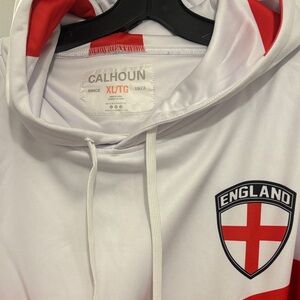 Calhoun England Flag Hoodie - White and Red